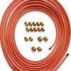 Copper Brake Line Tubing HYLDG 3/16" 25ft Kit with 16 Fittings-0